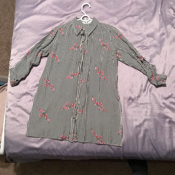 Cherry Blossom Button Down Longsleeve Work Shirt - Picture 1 of 1